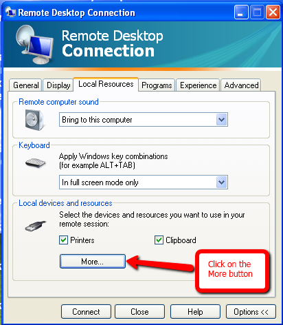 Share local drive with Remote Desktop Connection